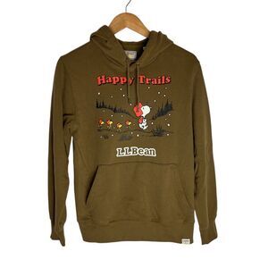 L.L. Bean X Peanuts Men's Happy Trails Hiking Snoopy Hoodie Sweatshirt Medium